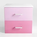 Better Home Products Cindy Faux Wood 2 Drawer Front View