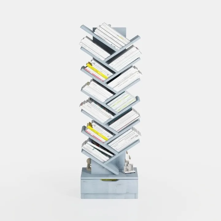 Vagusicc Tree Bookshelf, 6 Tier Bookshelf with