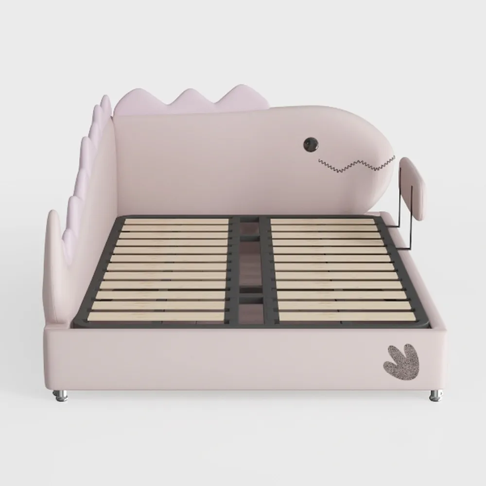 SOFTSEA Twin Pink Daybed with Trundle, L Shaped Up