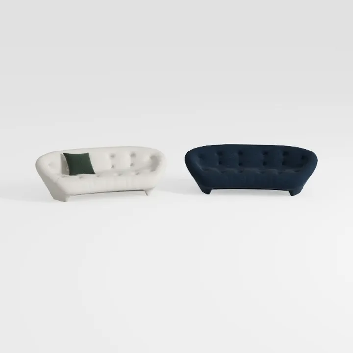 Velvet Sectional Sofa Set with Ottoman 7-Seat