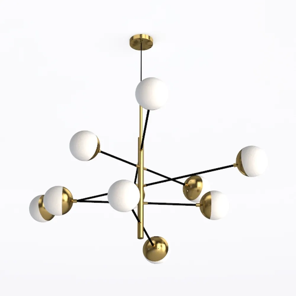 Sputnik Chandeliers Modern Black and Gold