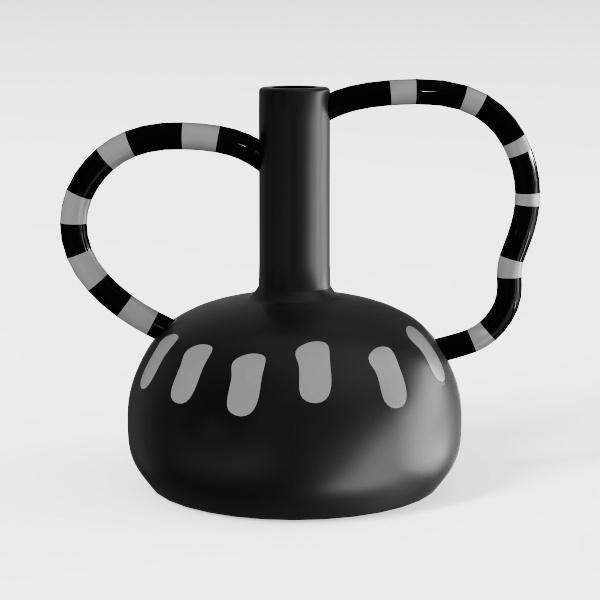 White Ceramic Decorative Flower Vase 8.27&quot; x 8.66&quot;