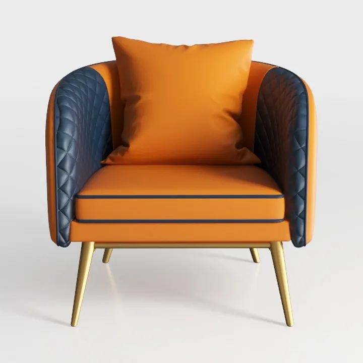 Mid-Century Modern Accent Chair, Upholstered