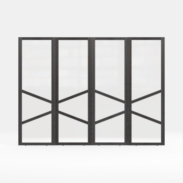 Interior door-TATA solid wood composite sliding door 2 red oak open