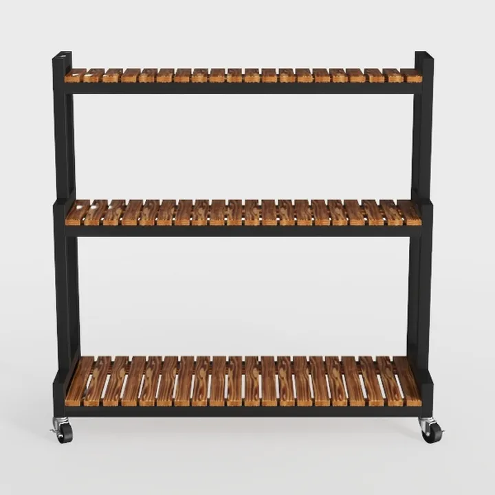 Metal Record Player Stand, Movable Vinyl Record