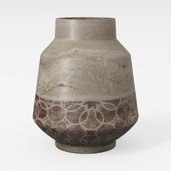 Briful Rustic Ceramic Vase 7” Tall – Handcrafted