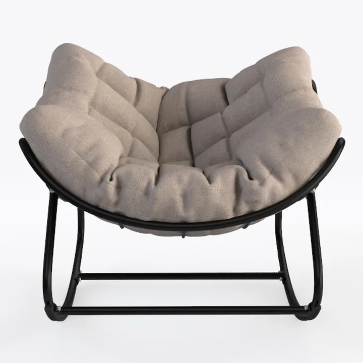 Comfy Folded Chair, Soft Faux Fur Oversized 