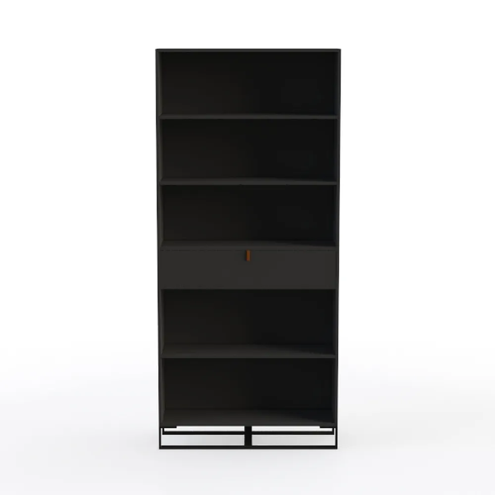6 Open Shelf Bookcase, Large 63 Inch Tall Display