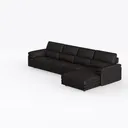 Valencia Nathan Napa Leather Couch - 4 Seats with  Left 45 Degree View