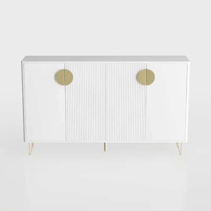 Modern Storage Cabinet with 3 Doors and Adjustable
