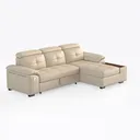 Naomi Home Jenny Sectional Sofa Sleeper with Stora Right 45 Degree View