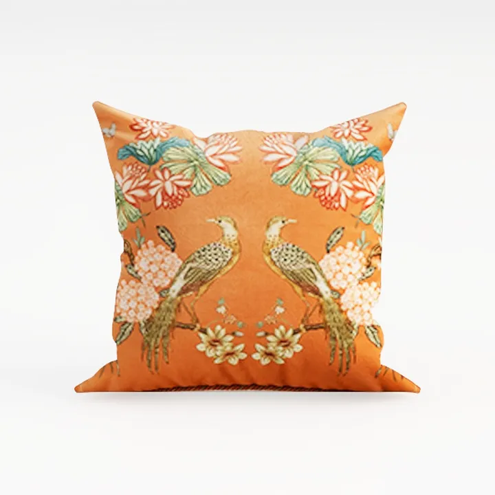 DFXSZ Orange Wine Red Flower Pillow Covers 18x18
