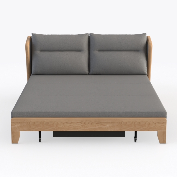 Baxton Studio Daybed, Single, Grey/Walnut
