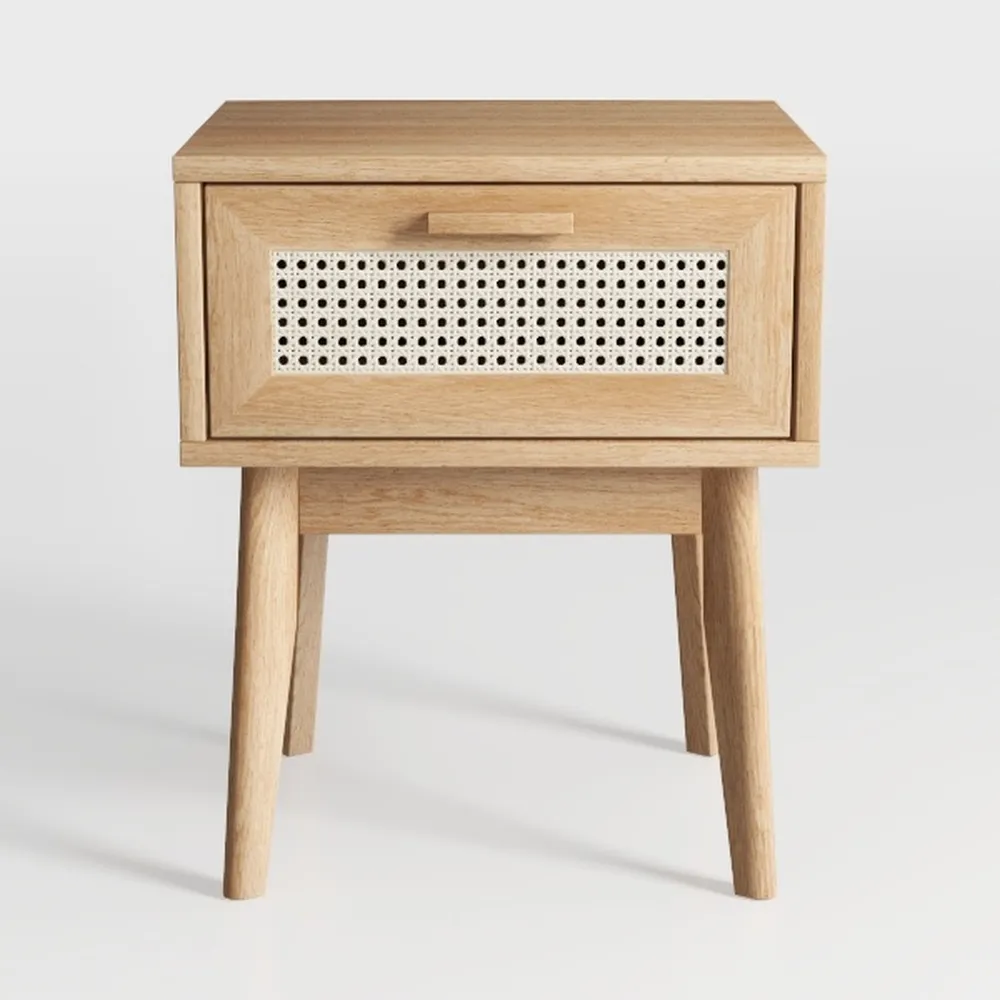 C Rattan Twinset Beside Stand Nightsand Bedside