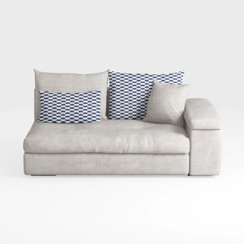 KEIKI 112" Modular Sofa, Soft Cushioned Lounge