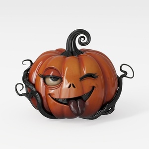 Funny Face Pumpkin Ornament-Halloween