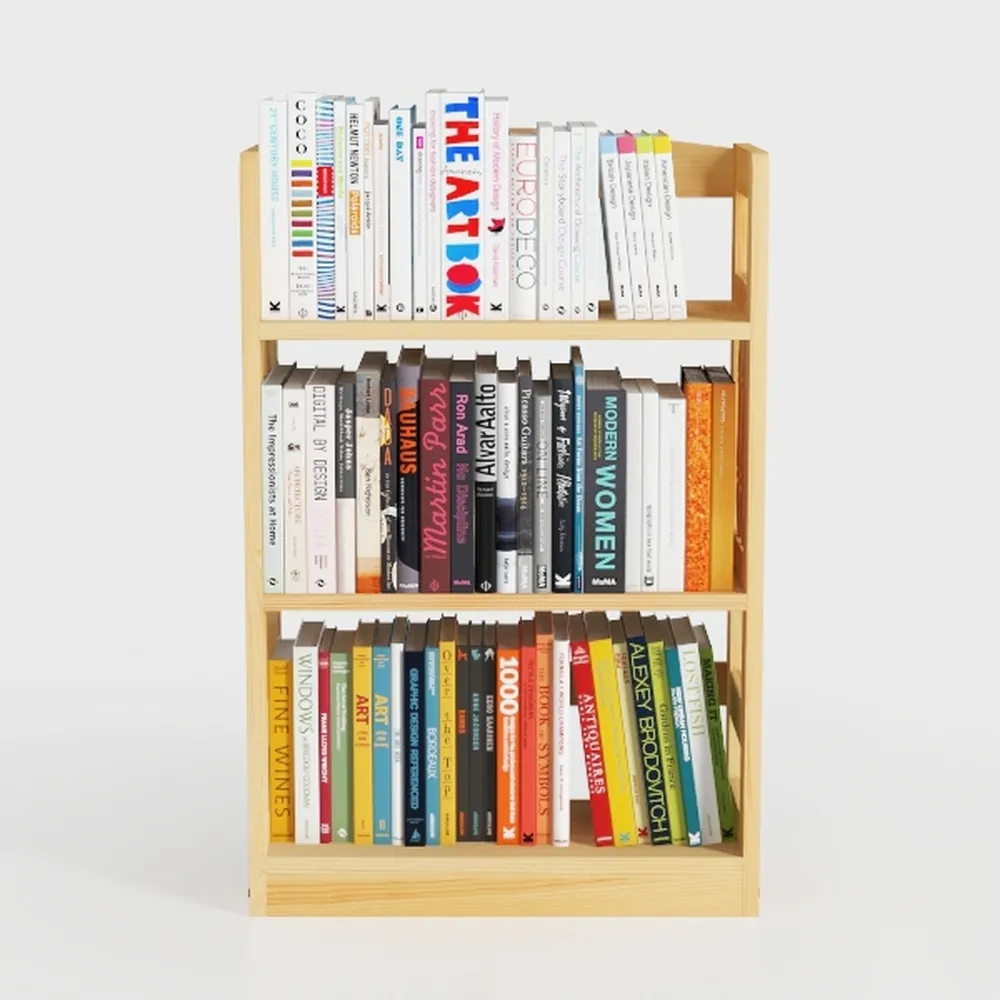 3 Tier Kids Bookshelf, Wooden Forward Facing Book
