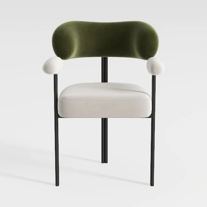 EALSON Round Upholstered Dining Chairs Set of 2