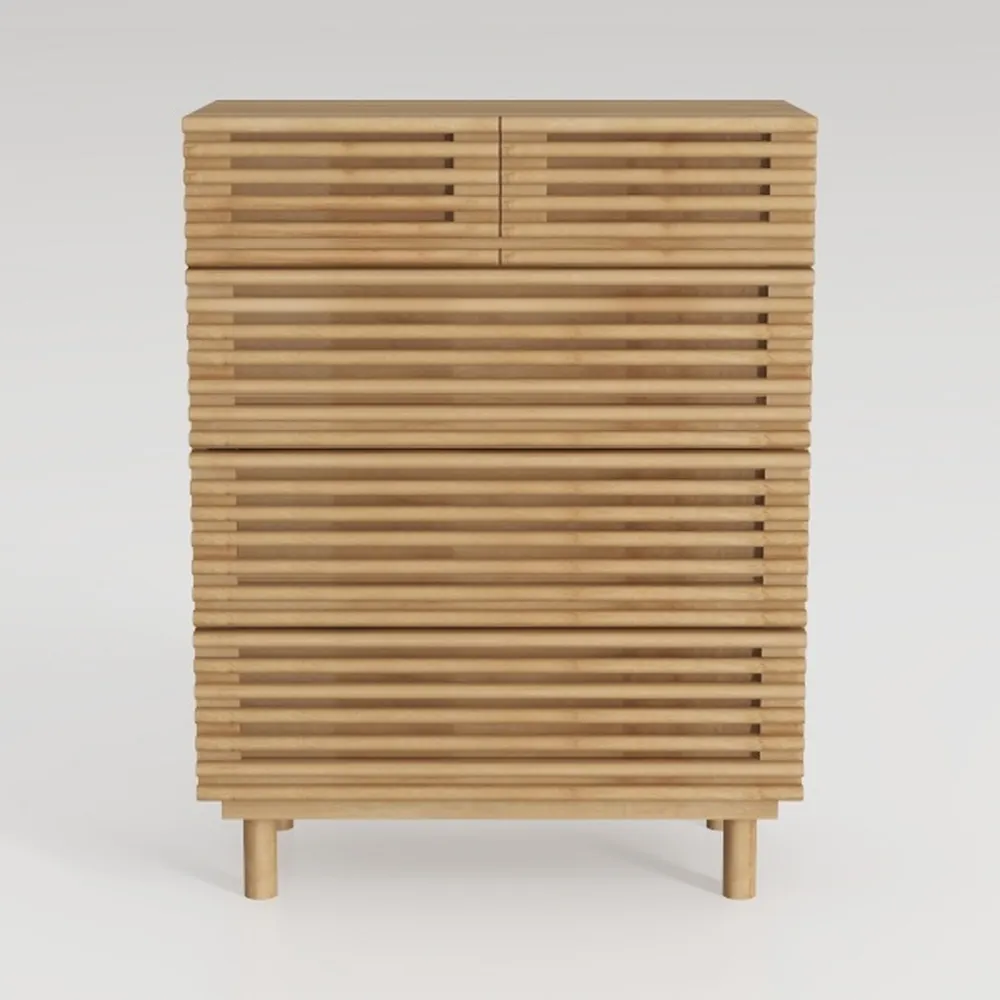 8 Drawer Dresser for Bedroom, Modern Fluted