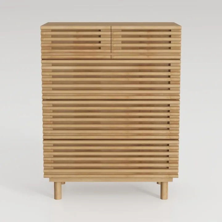 8 Drawer Dresser for Bedroom, Modern Fluted