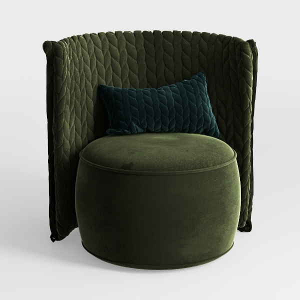 Swivel Accent Chair, Barrel Armchair with