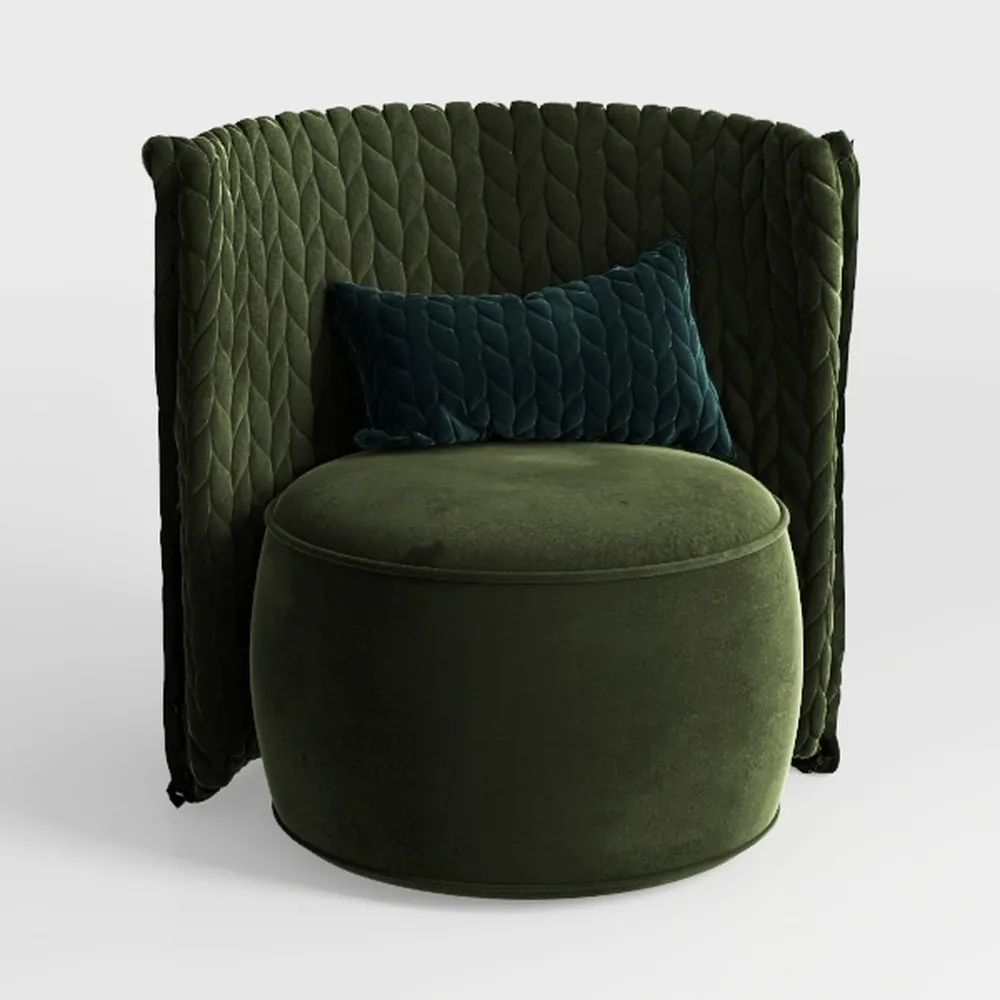 Swivel Accent Chair, Barrel Armchair with