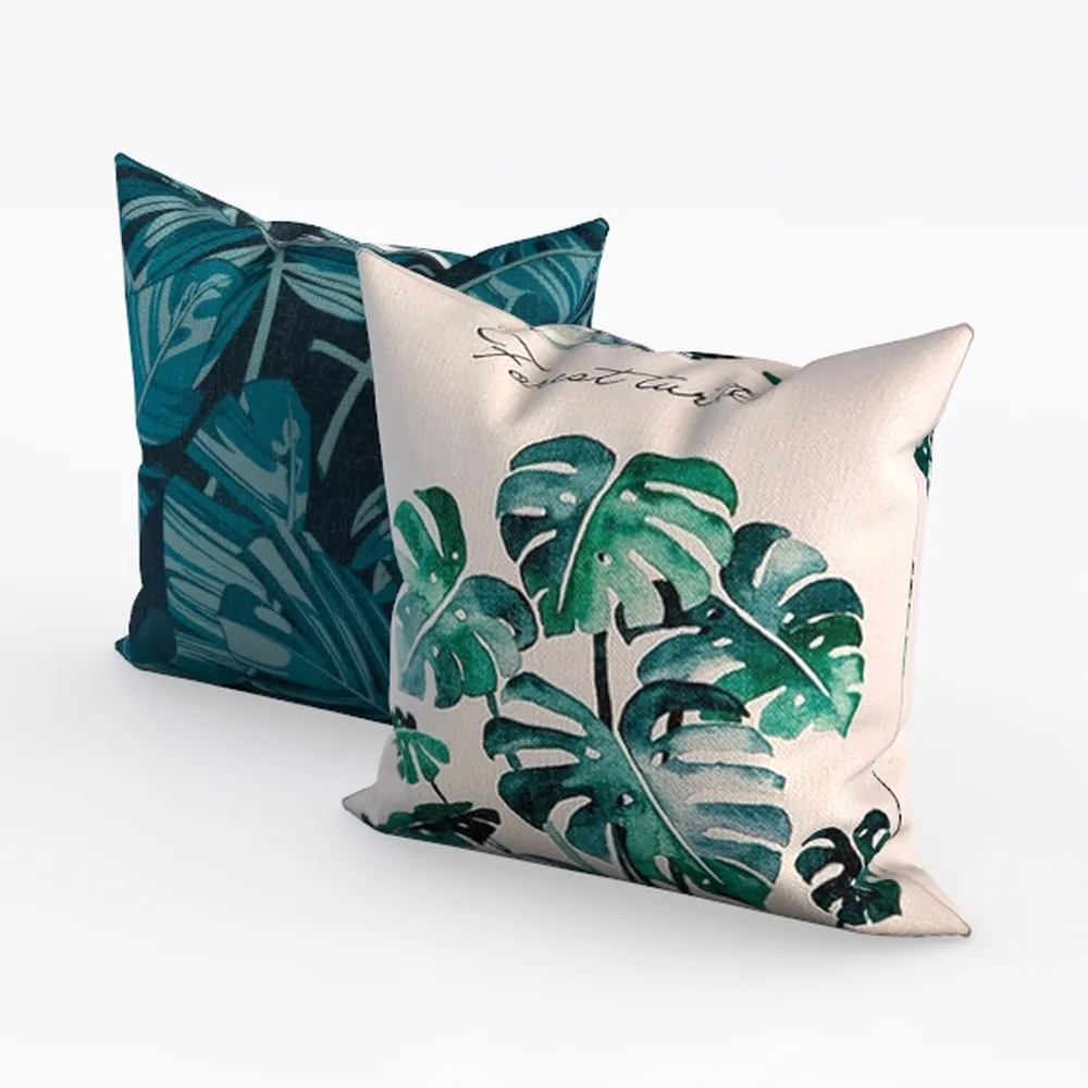 Decorative Pillow Covers Green and White