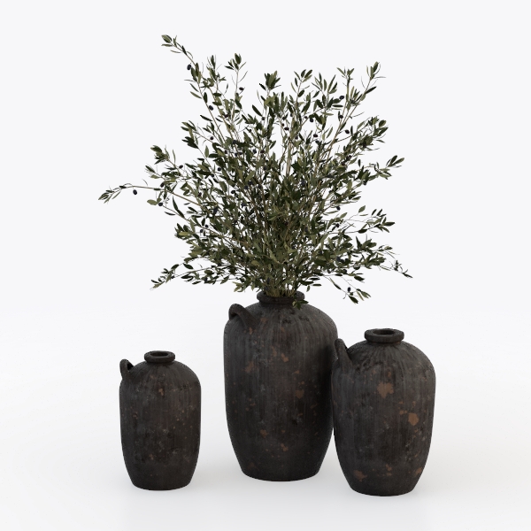 CwlwGO-Ceramic Rustic Bud Vase Sets, Small Boho