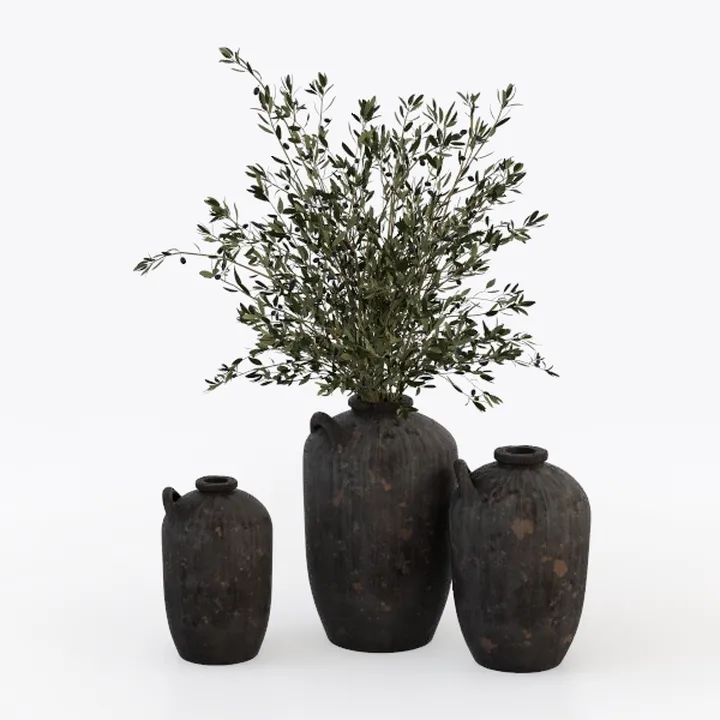 CwlwGO-Ceramic Rustic Bud Vase Sets, Small Boho