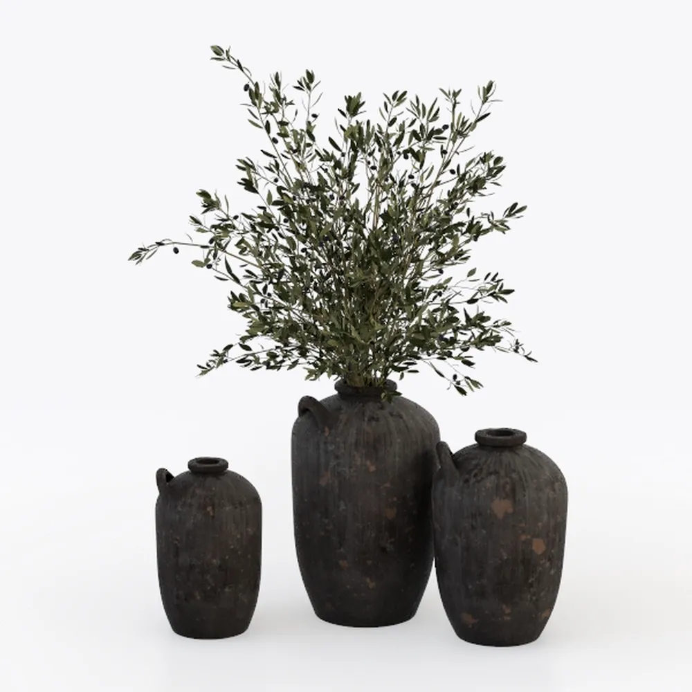 CwlwGO-Ceramic Rustic Bud Vase Sets, Small Boho