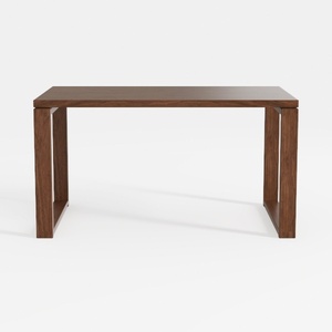 Minimalist Solid Walnut Wood Dining Desk 3D Model