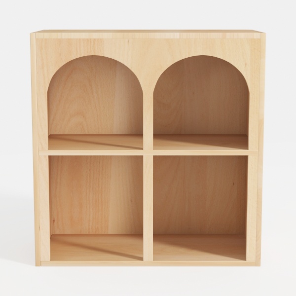 AVZEAR Modern Floor Corner Cabinet, Small Curved