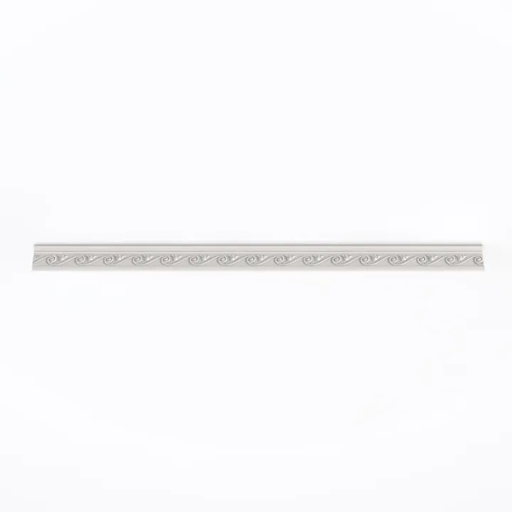 Classic Ornate White Carved Wood Molding Trim 3D Model