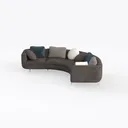 ERYE Contemporary Half-Moon Curved Symmetrical Mod Left 45 Degree View