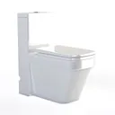 Modern White Ceramic One Piece Toilet 3D Model Right 45 Degree View
