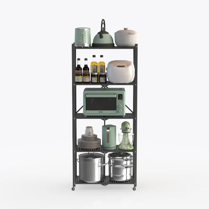 SONGMICS Slim Storage Cart, 4-Tier Metal Rolling