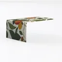 Vintage Botanical Print Square Ottoman 3D Model Left 45 Degree View