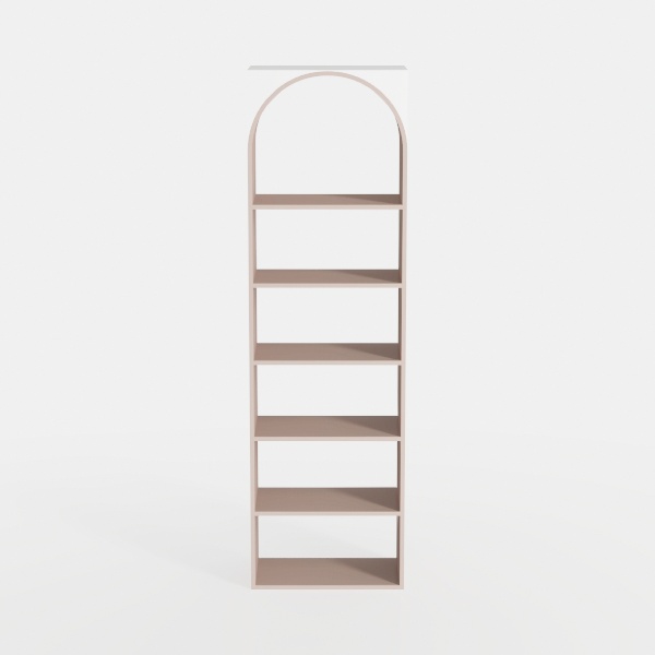 71&quot; Tall Arched Bookshelf, 8 Tiers Arch Bookcase