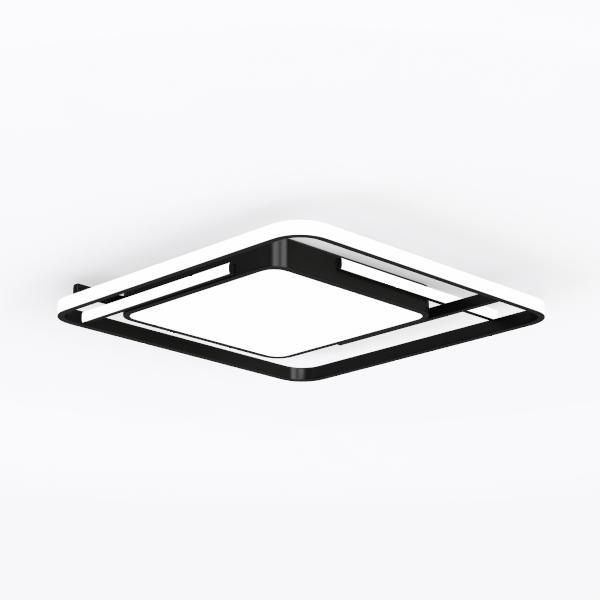 8846-square black ceiling lamp