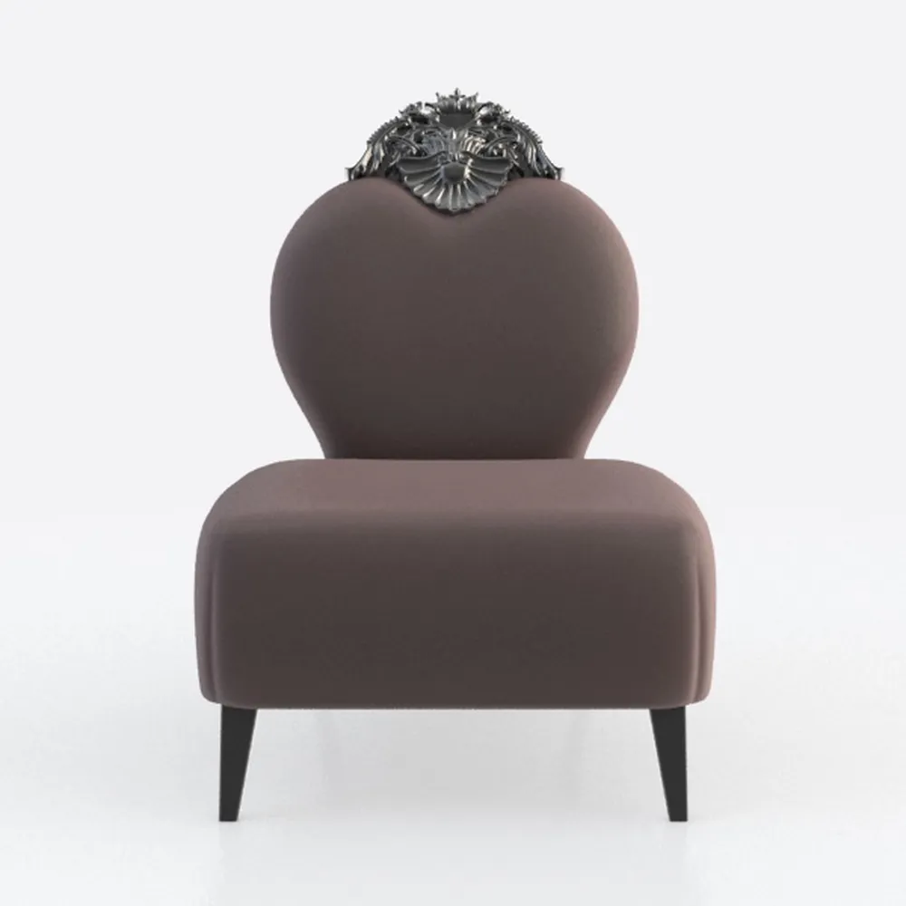 Ted Lapidus Maison - Sedia con braccioli, in cotone, colore: Lavanda