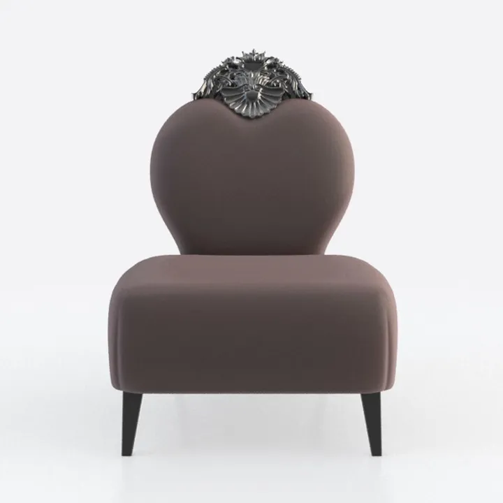 Ted Lapidus Maison - Sedia con braccioli, in cotone, colore: Lavanda