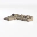 LLappuil Oversized Sectional Sofa Sleeper 21 Left 45 Degree View