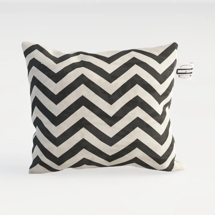 Minimalist Chevron Pattern Fabric Throw Pillow 3D Model