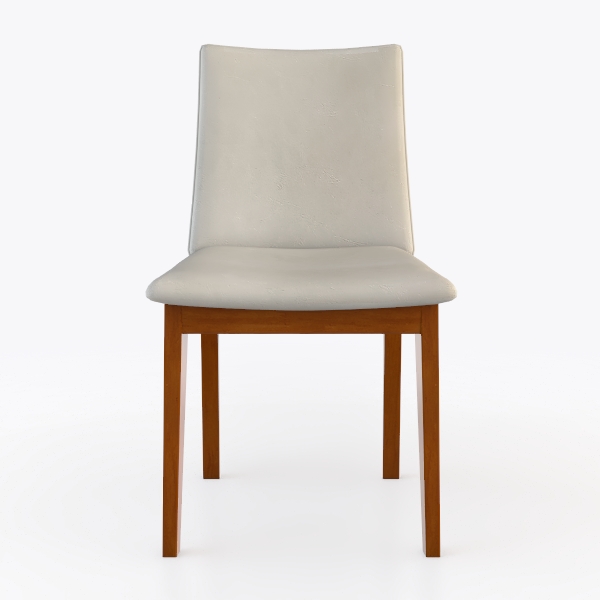 White Dining Chairs Set of 2 Upholstered Mid