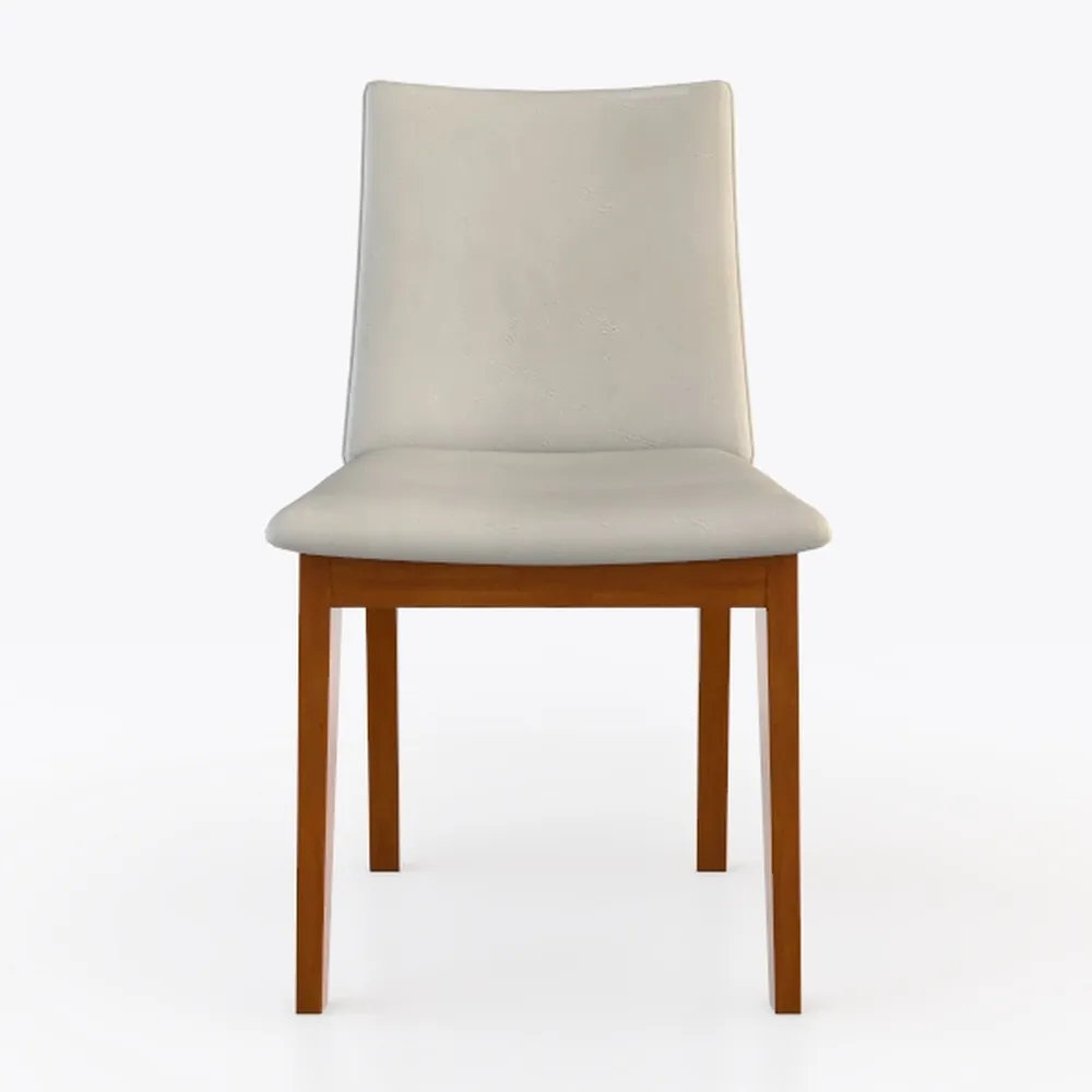 White Dining Chairs Set of 2 Upholstered Mid