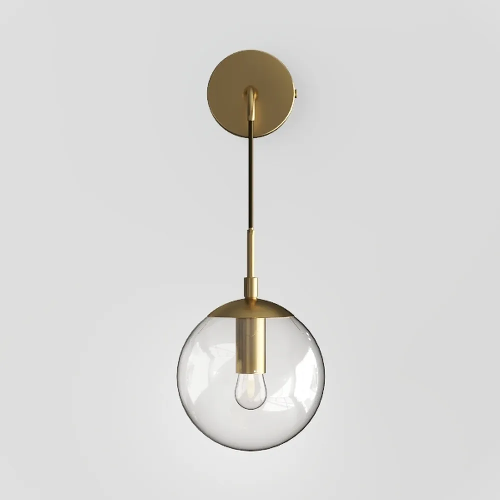 1-Light Bathroom Wall Sconce Light,Black and Gold