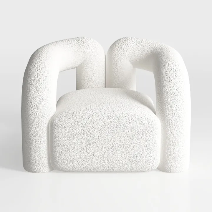 Boucle Swivel Accent Chair, No Assembly Small