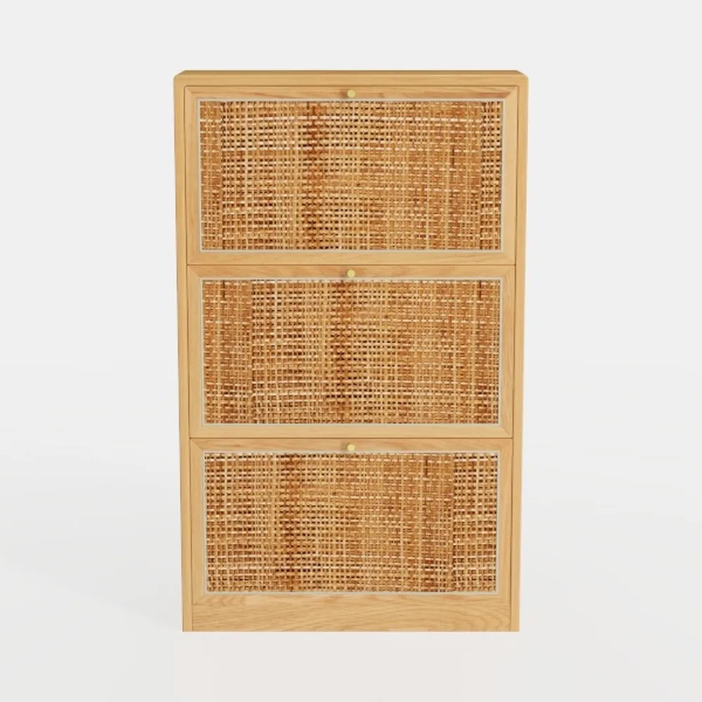 4 Drawer Dresser, Modern Rattan Dresser Chest with