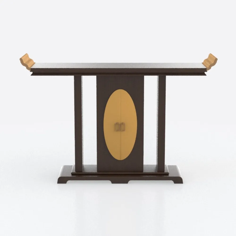 Altare per Meditazione e Preghiera in Piedi,Armadietto Buddhista per Santuario Personale, Tavolo da Meditazione con Spazio di Archiviazione, Santuario Buddhista in Legno Massello, Mobile per Preghiera