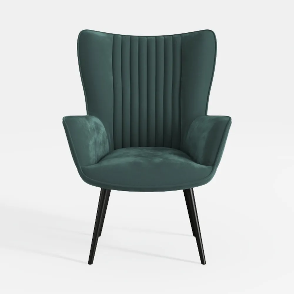 Modern Accent Christmas Chair, Mid-Century Velvet